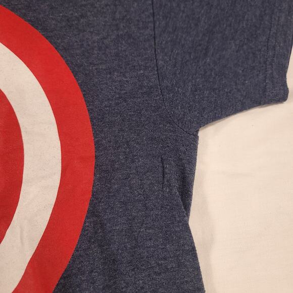 Marvel Captain America Graphic Short Sleeve Casual T Shirt Mens Size S Blue - Picture 4 of 9